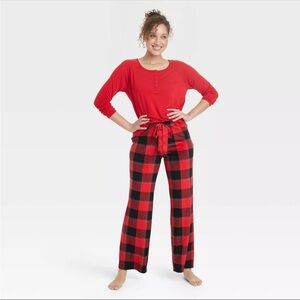 Stars Above Women's Henley Super Soft Sleep Pajama 2 Piece Set